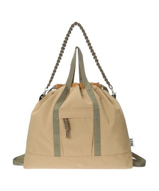 Green Parks ■ＣＯＮＴＲＯＬ　ＦＲＥＡＫ　ナイロン３ＷＡＹスクエアトート Beige