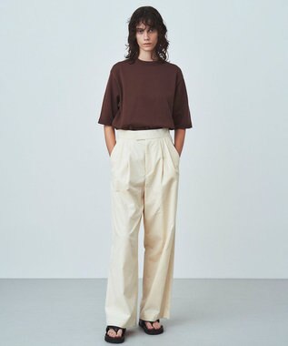 COTTON CASHMERE CORDUROY | ワイドパンツ, OFF WHITE, 01