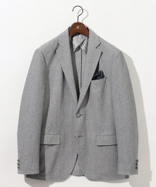 JOSEPH ABBOUD 【JAPANファブリック/清涼/軽量】和紙ラッセルジャージー ジャケット ライトグレー系