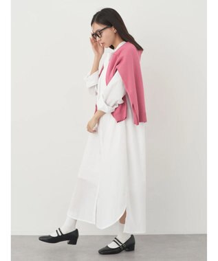 earth music&ecology ボウタイシャツワンピース Off White