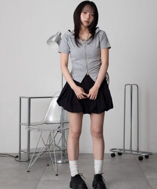 WEGO 半袖ドロストWジップパーカー 柄2