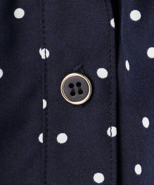 ANY SIS ラッフルレイヤード ブラウス ネイビードット