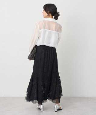 earth music&ecology バルーンシアーショートシャツ Off White