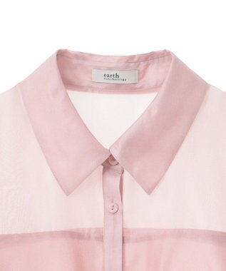 earth music&ecology バルーンシアーショートシャツ Pink