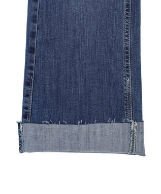 earth music&ecology セルフカットフレアデニムパンツ Medium Indigo