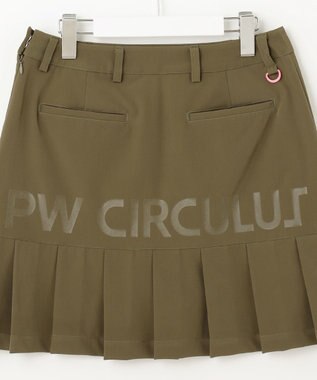 PW CIRCULUS 【WOMEN】【ストレッチ/撥水】インナー付き バックプリーツ スカート カーキ系