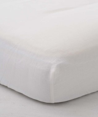 京和晒綿紗 ガーゼボックスシーツ  白3重合わせ セミダブルサイズ(120×200×30) white