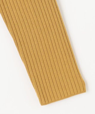 J.PRESS LADIES 針抜きフライス ボトルネック リブ カットソー イエロー系