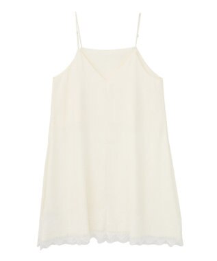 YECCA VECCA レースサテンキャミチュニック Ivory