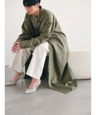 AMERICAN HOLIC ツイルＷポケットＡラインワンピース Khaki