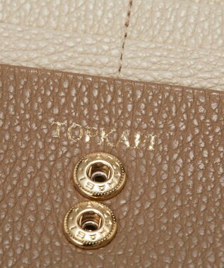 TOPKAPI 【TOPKAPI】バイカラー レザー 長財布 LEAN リーン グレージュ