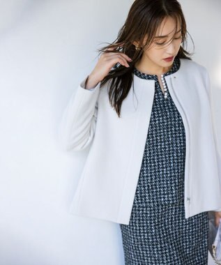 組曲 L 【WEB限定】ニュアンスジャガード セットアップ ネイビー系3