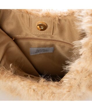 UNBILLION カシュカシュ cachecache / シャギーエコファーショッパーバッグ キャメル