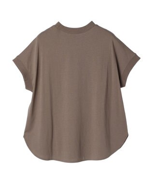 Green Parks フレンチスリーブ筆記体刺繍ロゴプルオーバー Brown