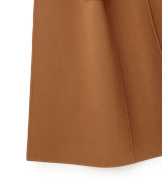 BEIGE， LEMOORE / ウールリバーフード付きロングジレ Caramel