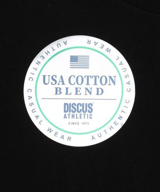 WEGO 【ユニセックス着用ITEM/MLサイズ展開】DISCUS　USAコットンブレンドクルーＴ ブラック