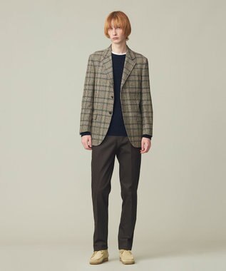 J.PRESS MEN 【Cash Lamb's Wool】ケーブルクルーネック ニット ネイビー系