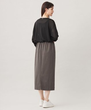 自由区 L 【洗える】ソフトレーヨンツイル スカート アッシュ