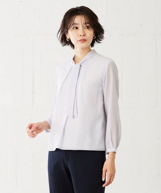  カチオンストライプ ボウタイ カットソー