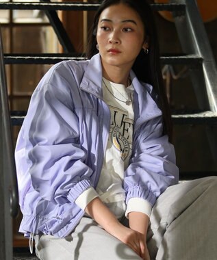 Green Parks リメイク風ナイロンドッキングプルオーバー Ecru