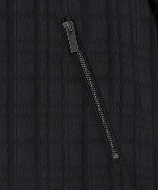 JOSEPH HOMME グレンチェックジャガードストレッチ  フ―ディーブルゾン ブラック系