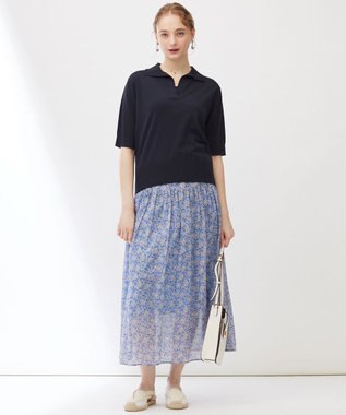 23区 【Indian Factory】コットンボイル スカート サックスブルー系5