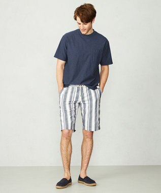 JOSEPH ABBOUD MOUNTAIN 【SPACE／UNISEX】オーガニックコットンスラブプレーティング天竺 Tシャツ ブルー系