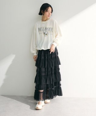 Green Parks リメイク風ナイロンドッキングプルオーバー Ecru