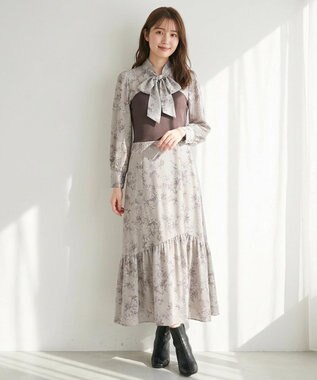  【古畑星夏さん着用・3WAY】ビスチェコンビフラワープリント ワンピース