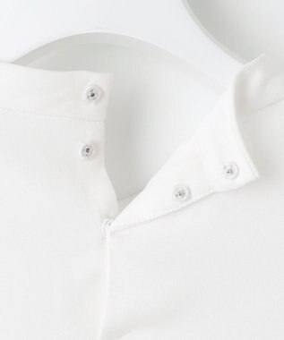 J.PRESS LADIES ジョーゼット モックネック カットソー ホワイト系