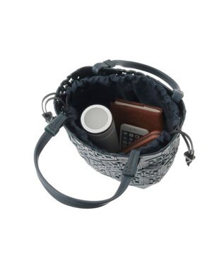 genten カレイド 手提げバッグ ネイビーブルー