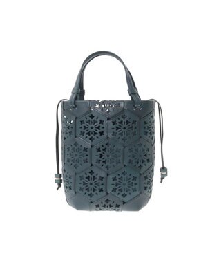 genten カレイド 手提げバッグ ネイビーブルー