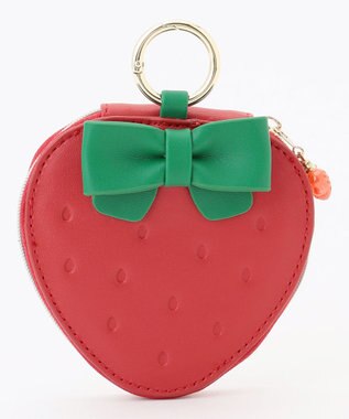 ANY KIDS 【Strawberry Collection】カラビナ付きいちごポーチ レッド