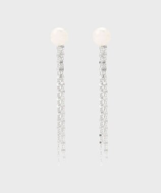 GRACE CONTINENTAL パールタッセルピアス シルバー