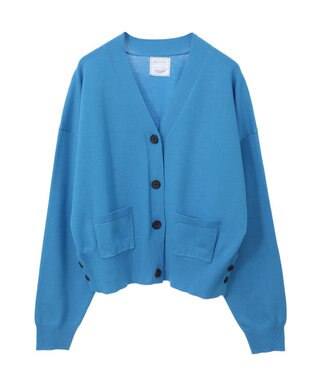 Green Parks ポケット付コンパクトカーディガン Blue