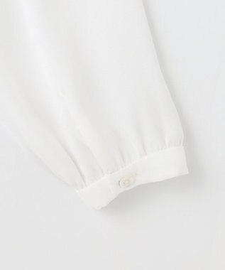 J.PRESS LADIES ジョーゼット モックネック カットソー ホワイト系