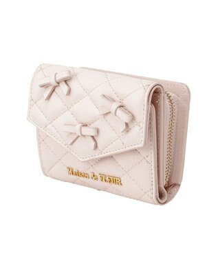 Maison de FLEUR ロンバスキルトリボンウォレット Light Pink