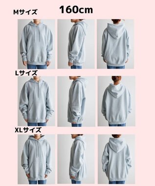 WEGO 【ユニセックス着用ITEM/MLXLサイズ展開/新色追加/裏起毛】スウェットプルパーカー 杢グレー