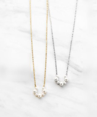 TOCCA FRILL PEARL HORSE SHOE NECKLACE ネックレス ゴールド系