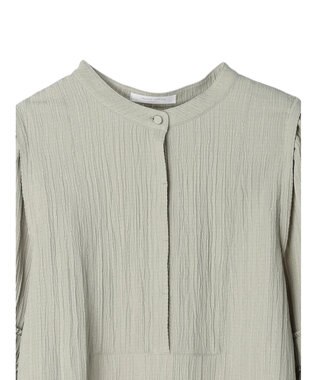 Green Parks 表面変化比翼シャツチュニック Smoky Green