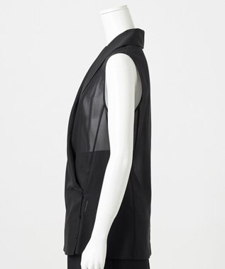 23区 S 【エステータ】コットンオーガンジー ブラウス ブラック系