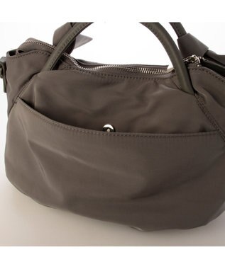 UNBILLION カシュカシュ cachecache / 下がりリボンナイロン2wayミニトートバッグ GY