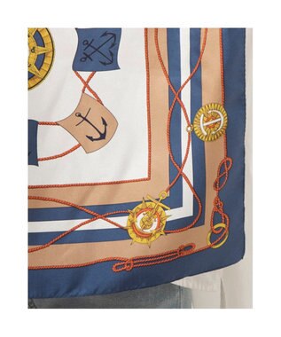 UNBILLION カカトゥ kakatoo / マリンガーランド柄シルクスカーフ ネイビー