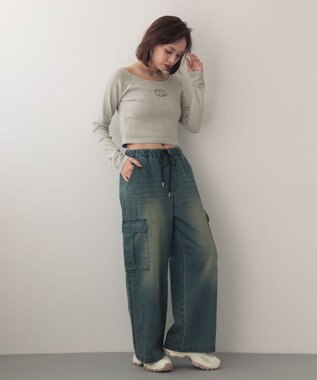 Green Parks ＥＧＯＩＳＴブリーチデニムカーゴパンツ Indigo