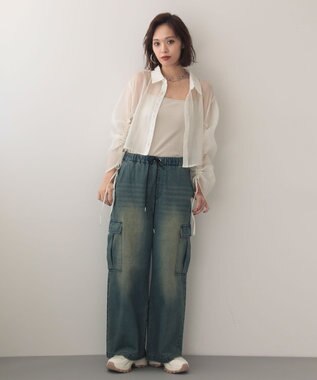 Green Parks ＥＧＯＩＳＴブリーチデニムカーゴパンツ Indigo