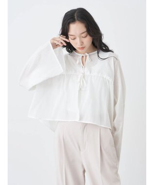 earth music&ecology ワッシャードロスト羽織りシャツ Off White