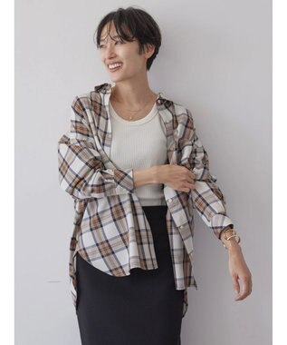 AMERICAN HOLIC イージーケアチェックシャツ Check Ivory