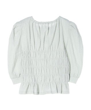 earth music&ecology ポコポコシャーリングトップス Light Green