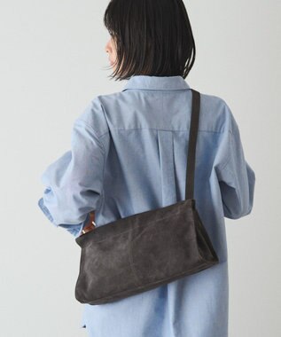 russet 【2025AW新作】スエード横長ショルダーバッグ(CE-1578) Gray