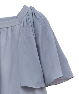 earth music&ecology マジョリカフレアスリーブスクエアプルオーバー Sax